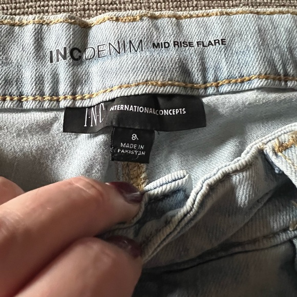 Inc mid rise flare jeans. Size 8. Never worn. - Picture 6 of 7